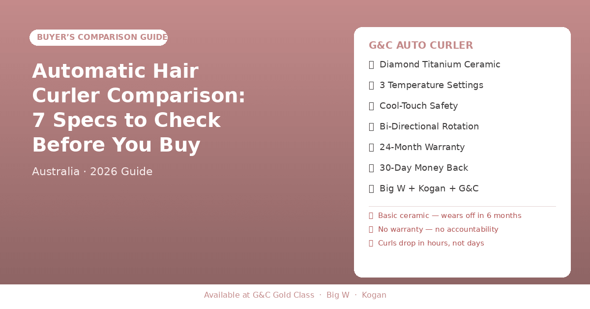 Automatic Hair Curler Comparison: 7 Specs to Check Before You Buy in Australia (2026)