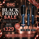 G&C Ultimate Styling Bundle - Auto Curler + Blowout Brush + Straightener Brush
