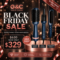 G&C Ultimate Styling Bundle - Auto Curler + Blowout Brush + Straightener Brush