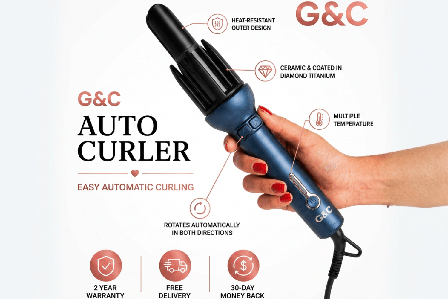 Auto Curler Australia | Best Automatic Hair Curler | G&C Gold Class – professional hair tool by Gold Class G&C