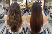 Before and after gold class g&c straightener brush