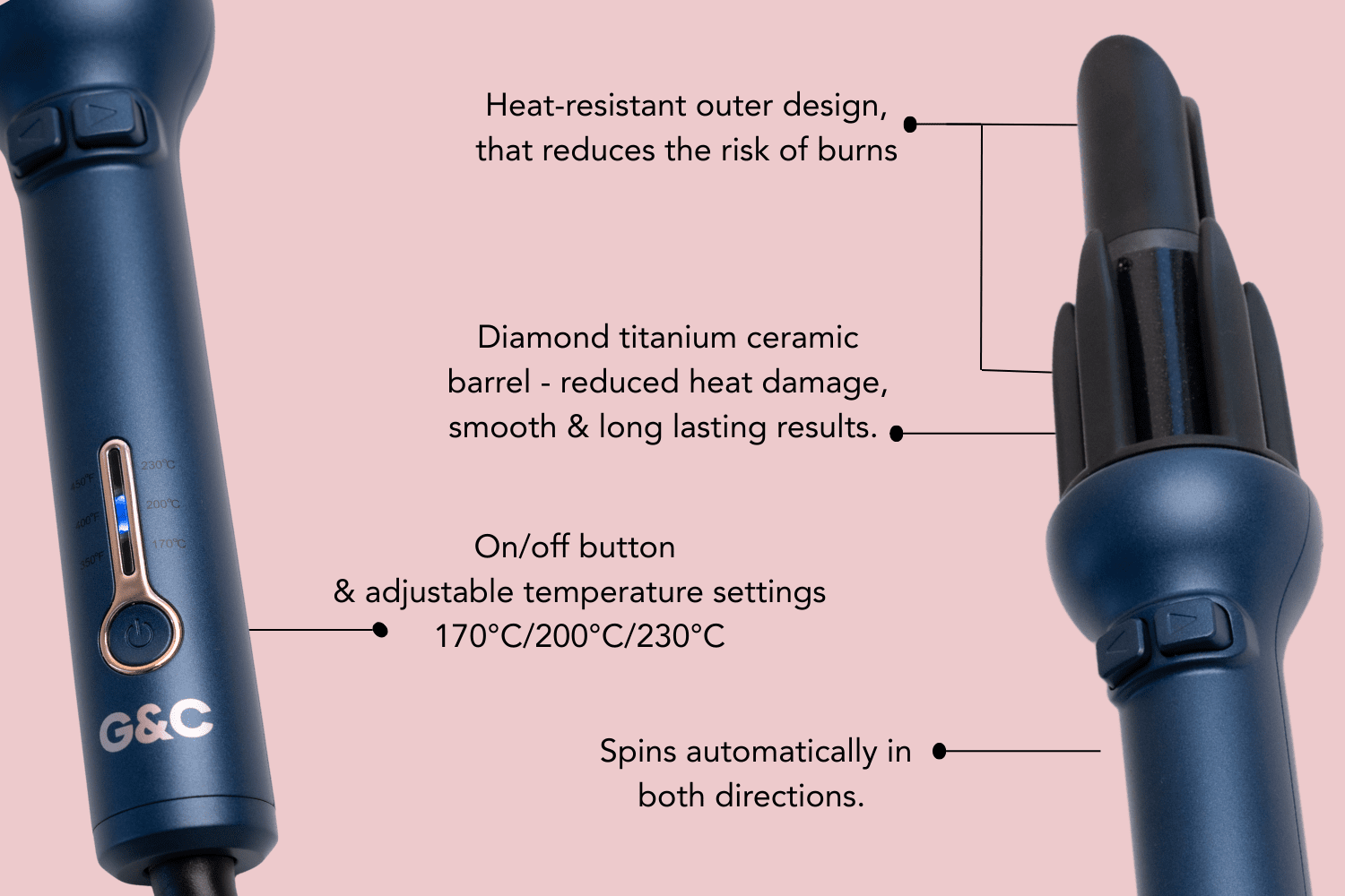 G&C Auto Curler – professional hair tool by Gold Class G&C