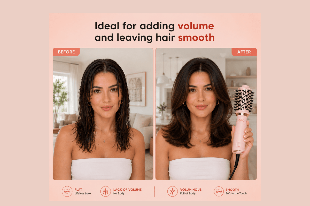 G&C Mini Blowout Brush dual voltage styling tool
