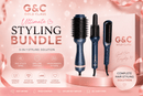 G&C Ultimate Styling Bundle — Auto Curler + Blowout Brush + Straightener Brush | EOFY Sale – professional hair tool by Gold Class G&C
